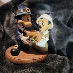 November Disney Figurine with Mickey and Minnie